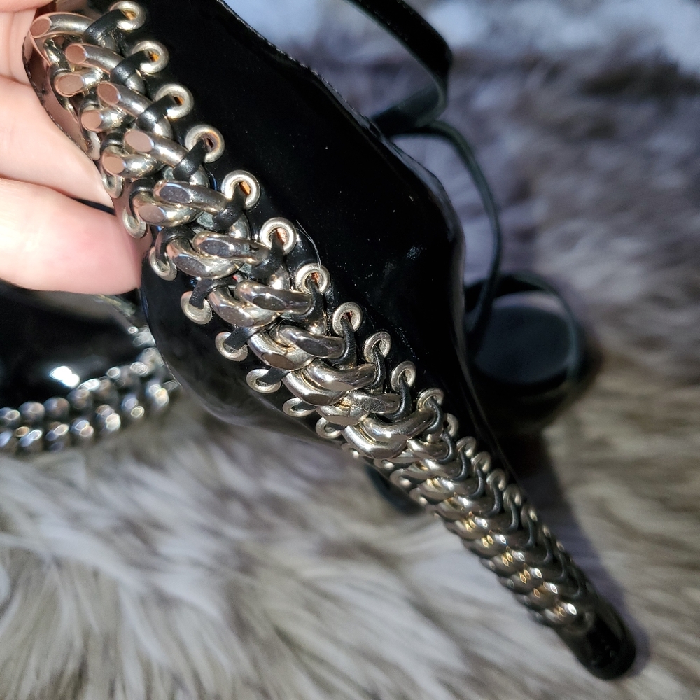 🔥 Authentic Versace Chain Heels 🔥 - Picture 1 of 16